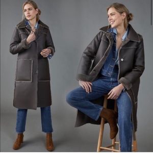 - - NWT Anthropologie Kerry Reversible Faux Fur Coat